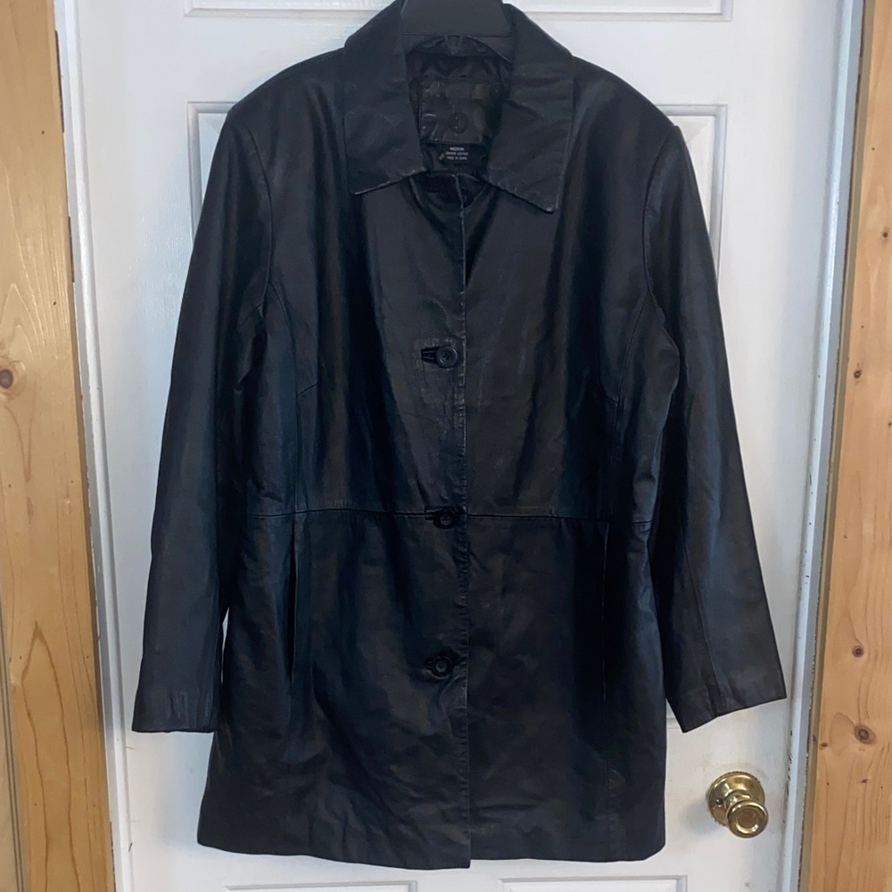 Kathy Ireland Black Leather Jacket